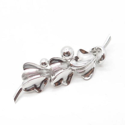 FORSTNER 925 Sterling Silver Antique Art Deco Leaf Pin Brooch