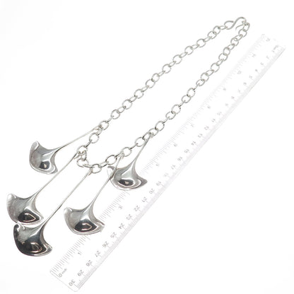 ROBERT LEE MORRIS STUDIO 925 Sterling Silver Vintage Modernist Necklace 18"