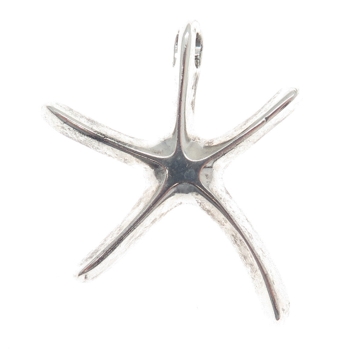 925 Sterling Silver Vintage Starfish Oxidized Pendant
