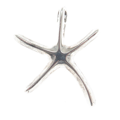 925 Sterling Silver Vintage Starfish Oxidized Pendant