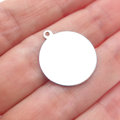 925 Sterling Silver Vintage Franklin School Minimalist Charm Pendant