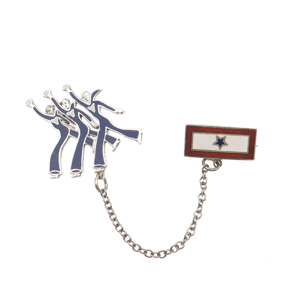 925 Sterling Silver Antique WWII Enamel US Army Air Force Pin Brooch