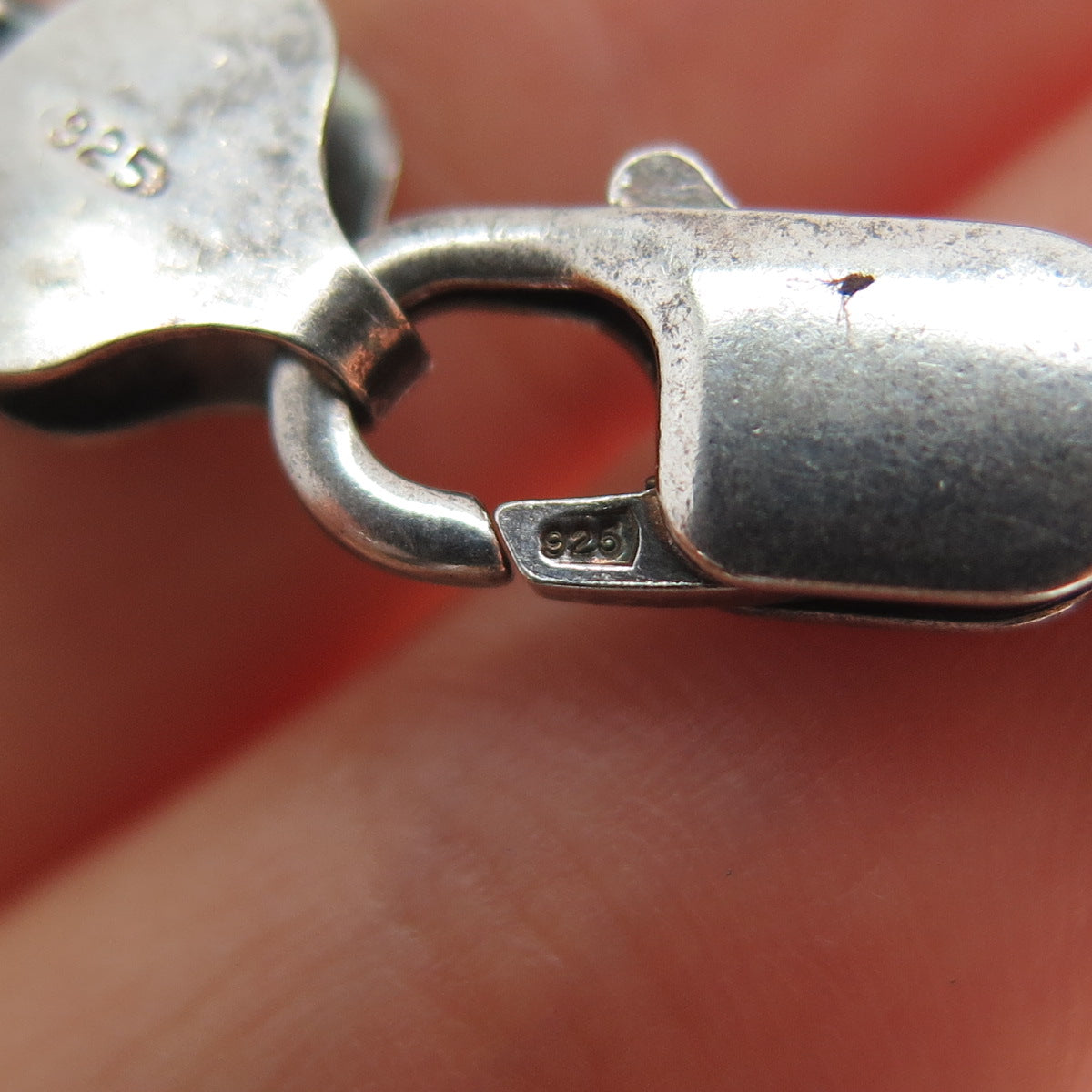 925 Sterling Silver Vintage Italy Double Curb Link Bracelet 6.75"