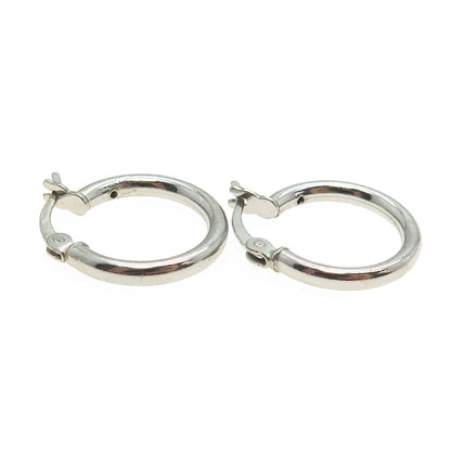 925 Sterling Silver Tube Hoop Earrings