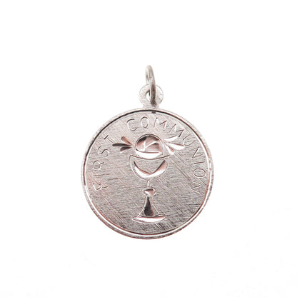 Griffith & Sons 925 Sterling Silver Vintage First Communion Mini Charm Pendant