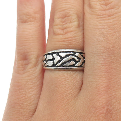 J. ESPOSITO 925 Sterling Silver Vintage Tribal Ring Size 6