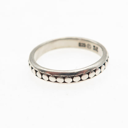 Sidney Evan 925 Sterling Silver Vintage Dotted All Around Band Ring Size 5.75