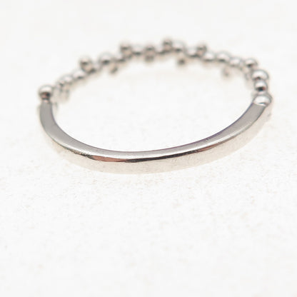 925 Sterling Silver Vintage Modernist Bubble Ring Size 7.5