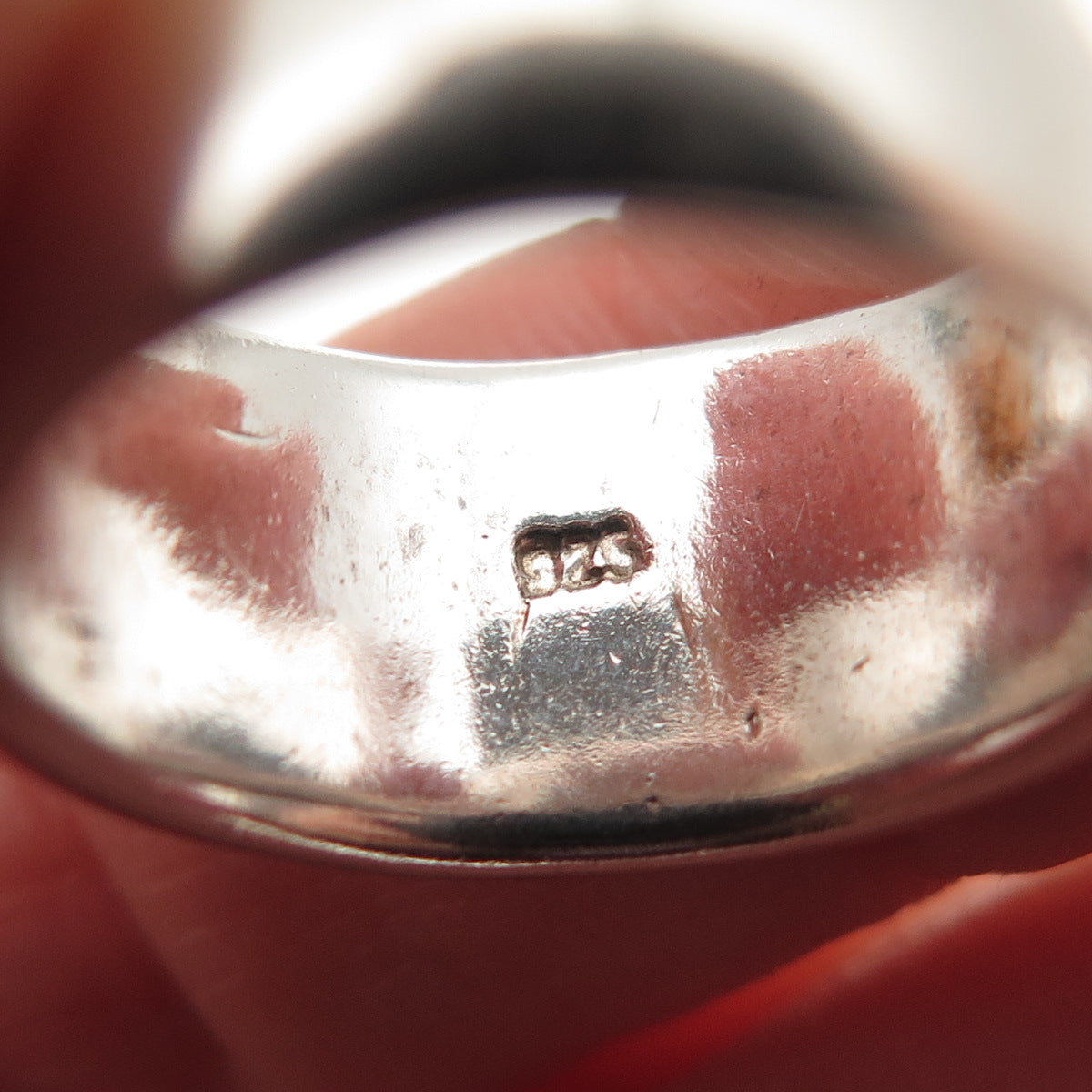 925 Sterling Silver Vintage Irish Claddagh Oxidized Ring Size 5.75
