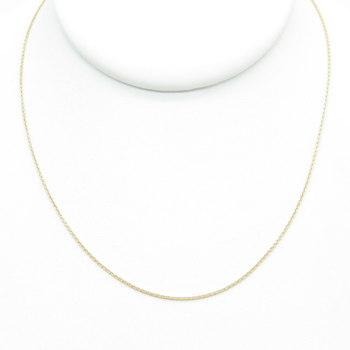 925 Sterling Silver Gold Plated Italy Cable Chain Necklace 16-17"