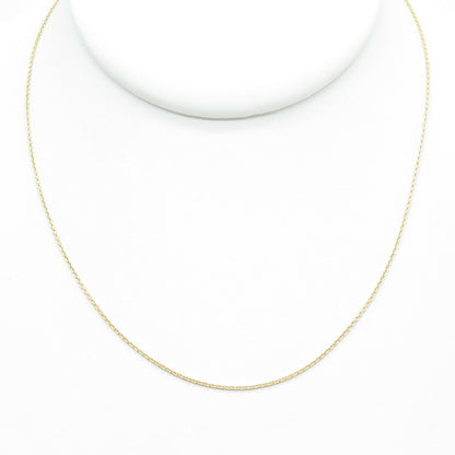 925 Sterling Silver Gold Plated Italy Cable Chain Necklace 16-17"