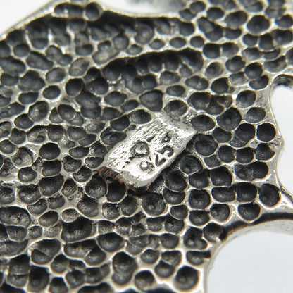 925 Sterling Silver Vintage Dolphin Family Oxidized Pendant