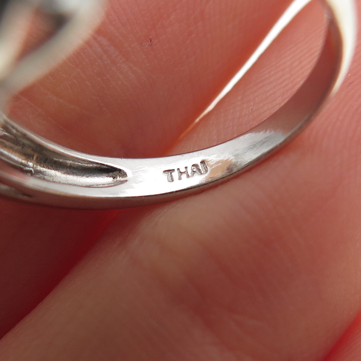 925 Sterling Silver Real Diamond & Black Spinel Flower Ring Size 6.25