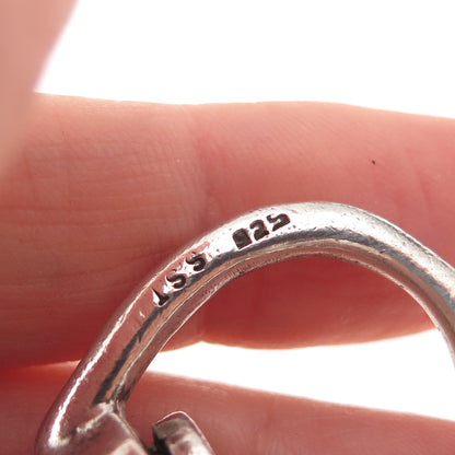 925 Sterling Silver Vintage Large 38.4g Bracelet / Necklace Lobster Lock Clasp
