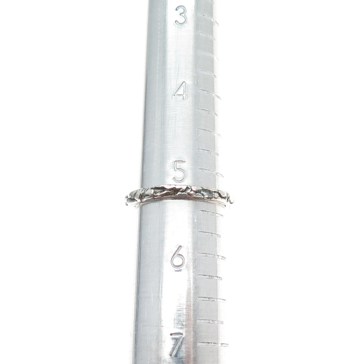 BITA Sterling Silver Vintage Modernist Oxidized Stackable Band Ring Size 5.25