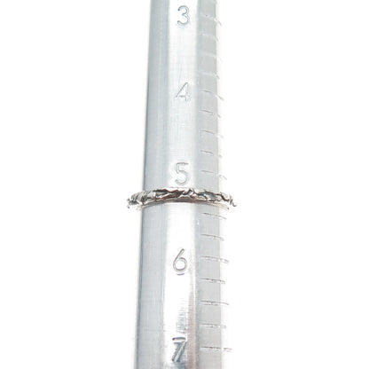 BITA Sterling Silver Vintage Modernist Oxidized Stackable Band Ring Size 5.25