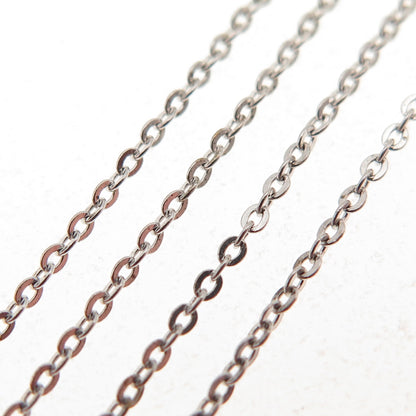 925 Sterling Silver Cable Chain Necklace 18"