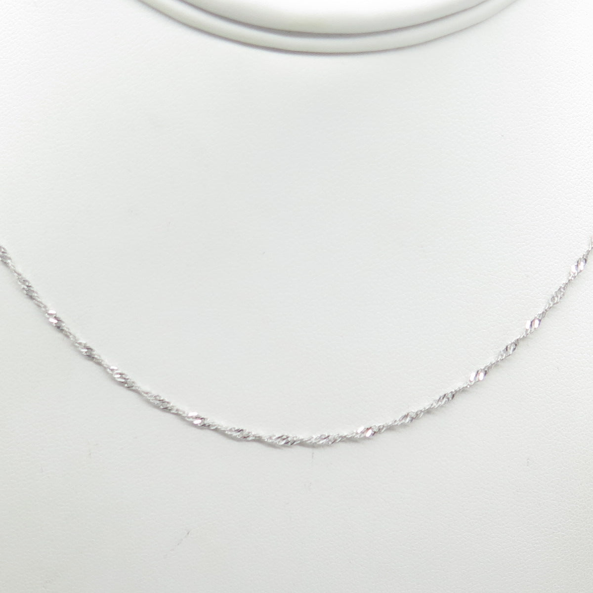 925 Sterling Silver Singapore Chain Necklace 24-26"