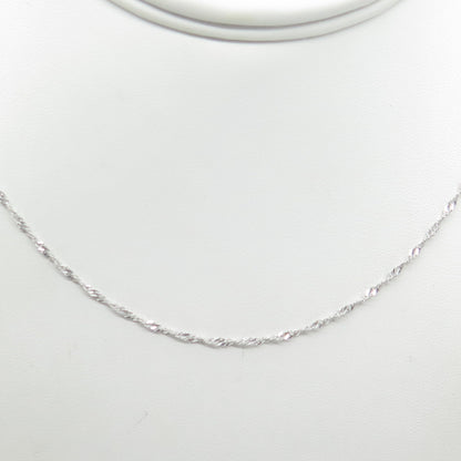 925 Sterling Silver Singapore Chain Necklace 24-26"