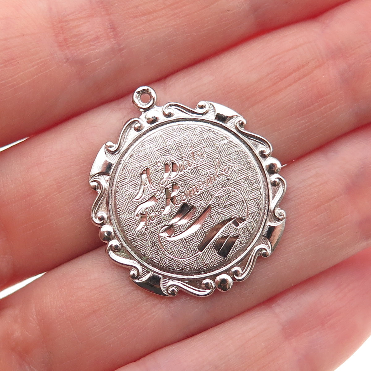Griffith & Sons 925 Sterling Silver Vintage A Date To Remember Charm Pendant
