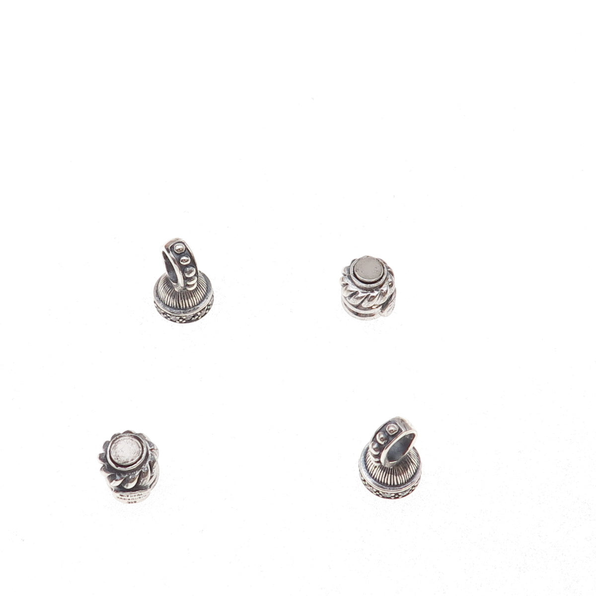 Judith Ripka 925 Sterling Silver C Z Magnetic Chain Necklace Ends