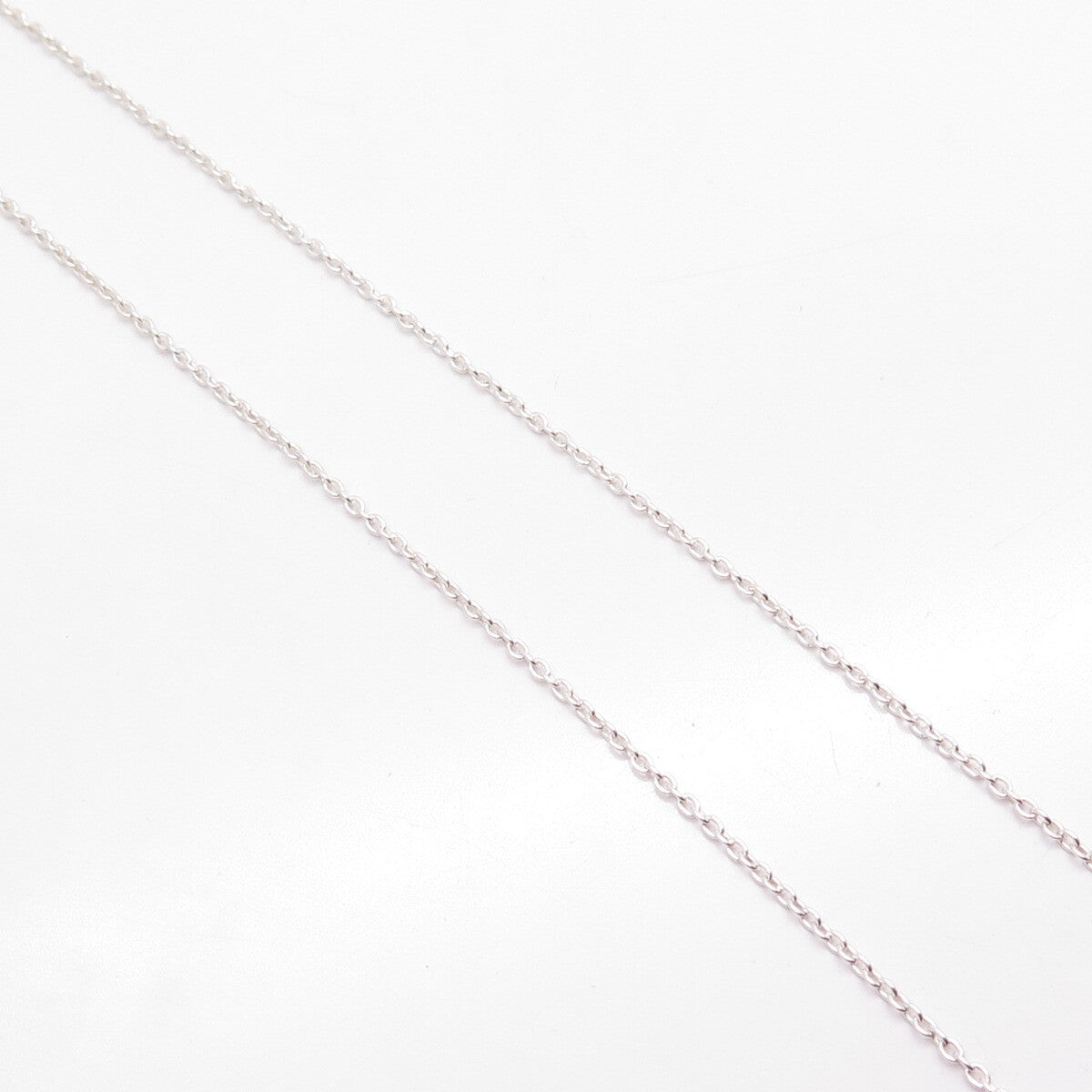 925 Sterling Silver Marquise-Cut C Z Rolo Chain Necklace 17"