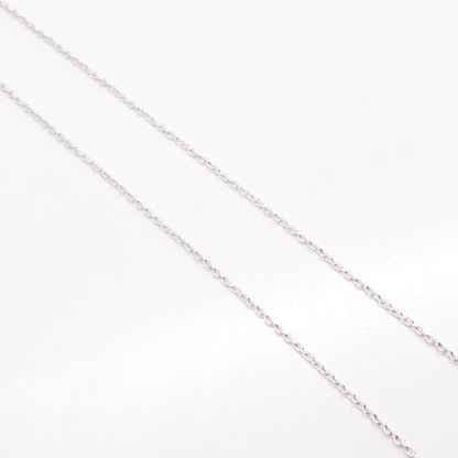 925 Sterling Silver Marquise-Cut C Z Rolo Chain Necklace 17"