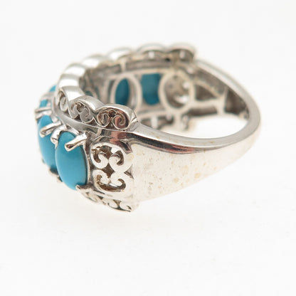Chuck Clemency 925 Sterling Silver Real Sleeping Beauty Turquoise Ring Size 6.25