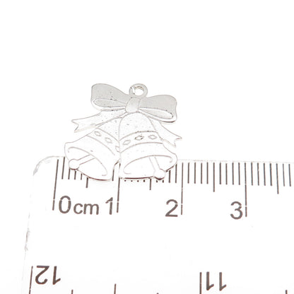 Danecraft 925 Sterling Silver Vintage Christmas Bells Mini Charm Pendant