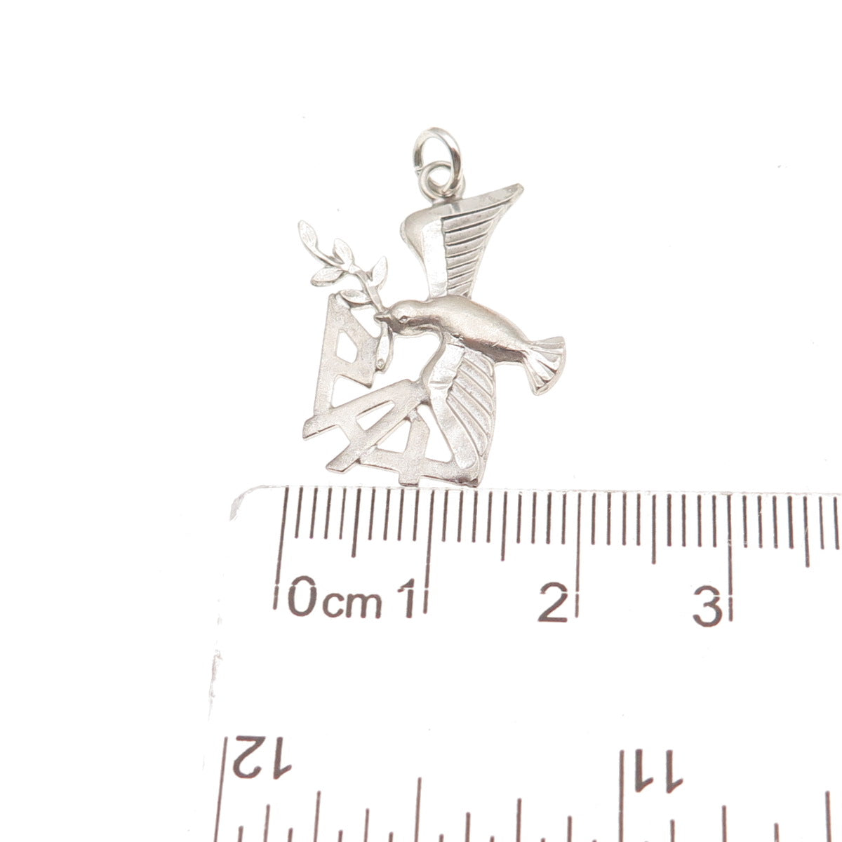 925 Sterling Silver Vintage Holy Spirit Religious Charm Pendant