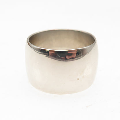 925 Sterling Silver Vintage Wide Cigar Band Ring Size 8