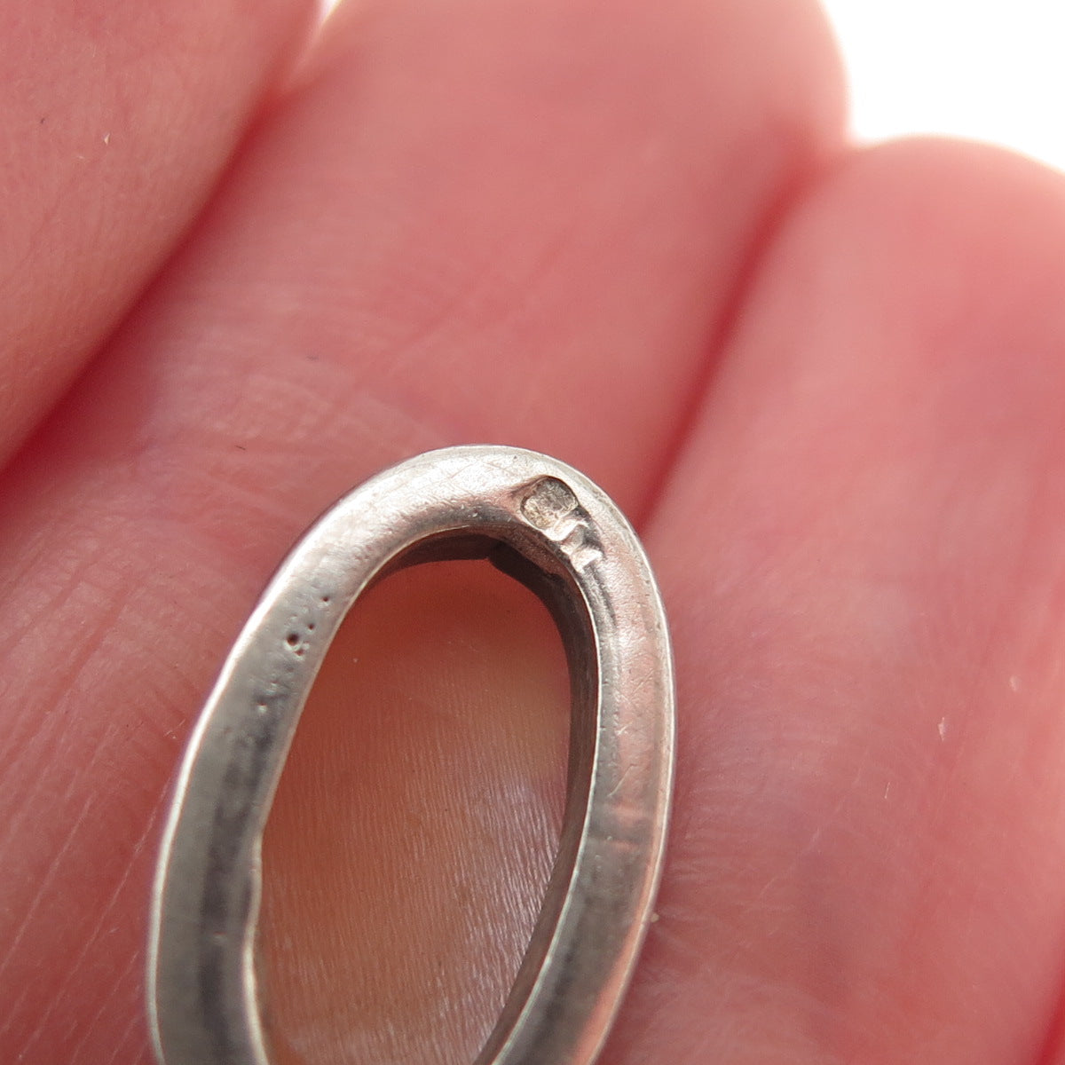 800 Silver 2-Tone Antique Art Deco Real MOP Lady Cameo Charm Pendant