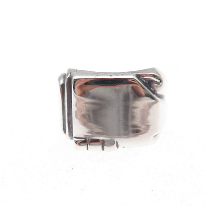 Clark & Coombs 925 Sterling Silver Antique Art Deco Oxidized Ring Size 8