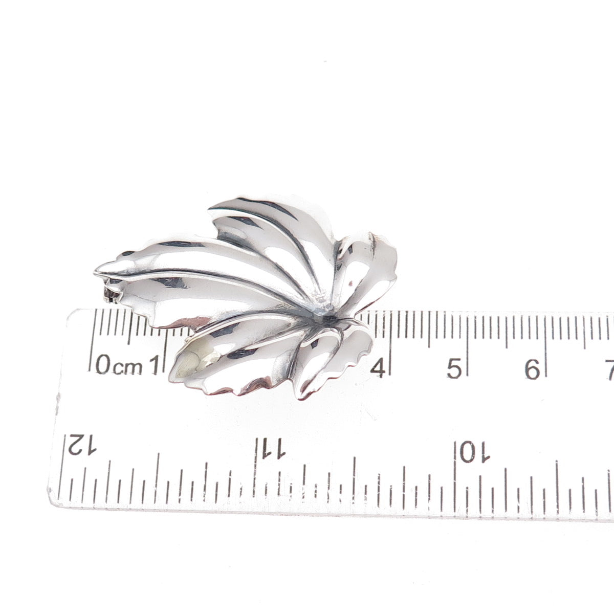 JewelArt 925 Sterling Silver Vintage Maple Leaf Oxidized Pin Brooch