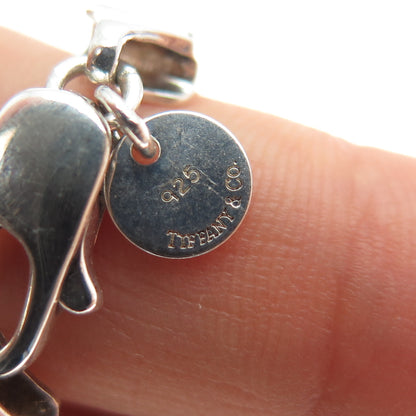 TIFFANY & CO. 18K Gold 925 Sterling Silver Vintage Curb Link Bracelet 7.25"