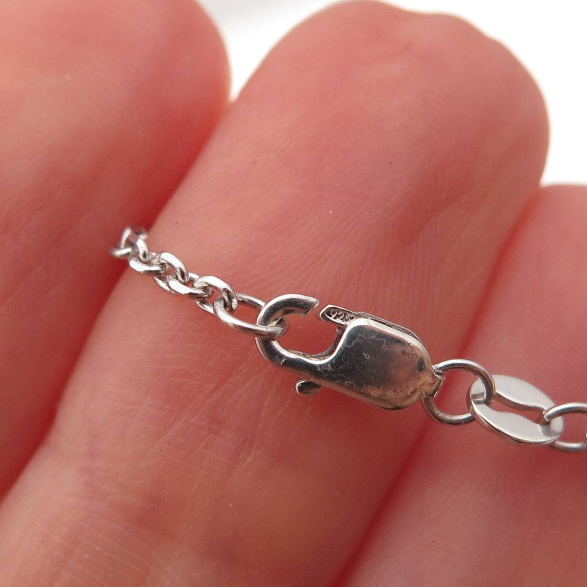 925 Sterling Silver Vintage Cable Chain Necklace 16"