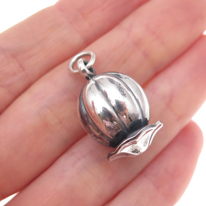 Georg Jensen 925 Sterling Silver Vintage Denmark Air Balloon 3D Charm Pendant