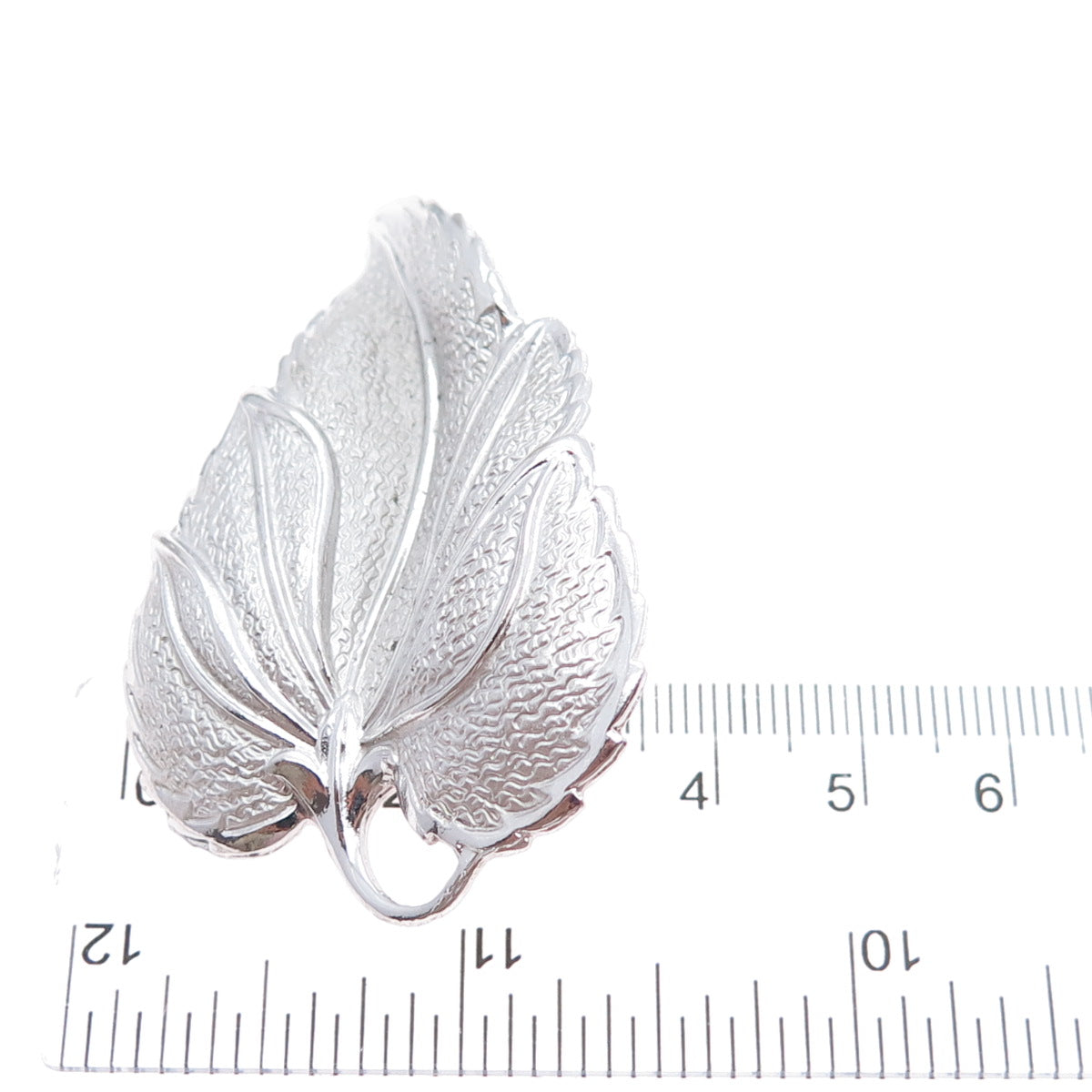 DANECRAFT 925 Sterling Silver Antique Art Deco Floral Leaf Pin Brooch