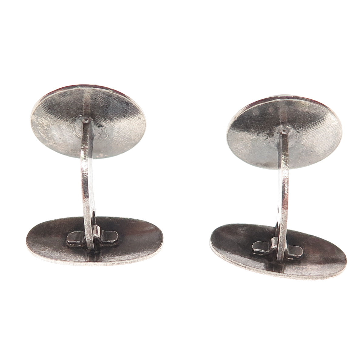 Delft GBS 835 Silver Vintage Dutch Ceramic Windmill Cufflinks