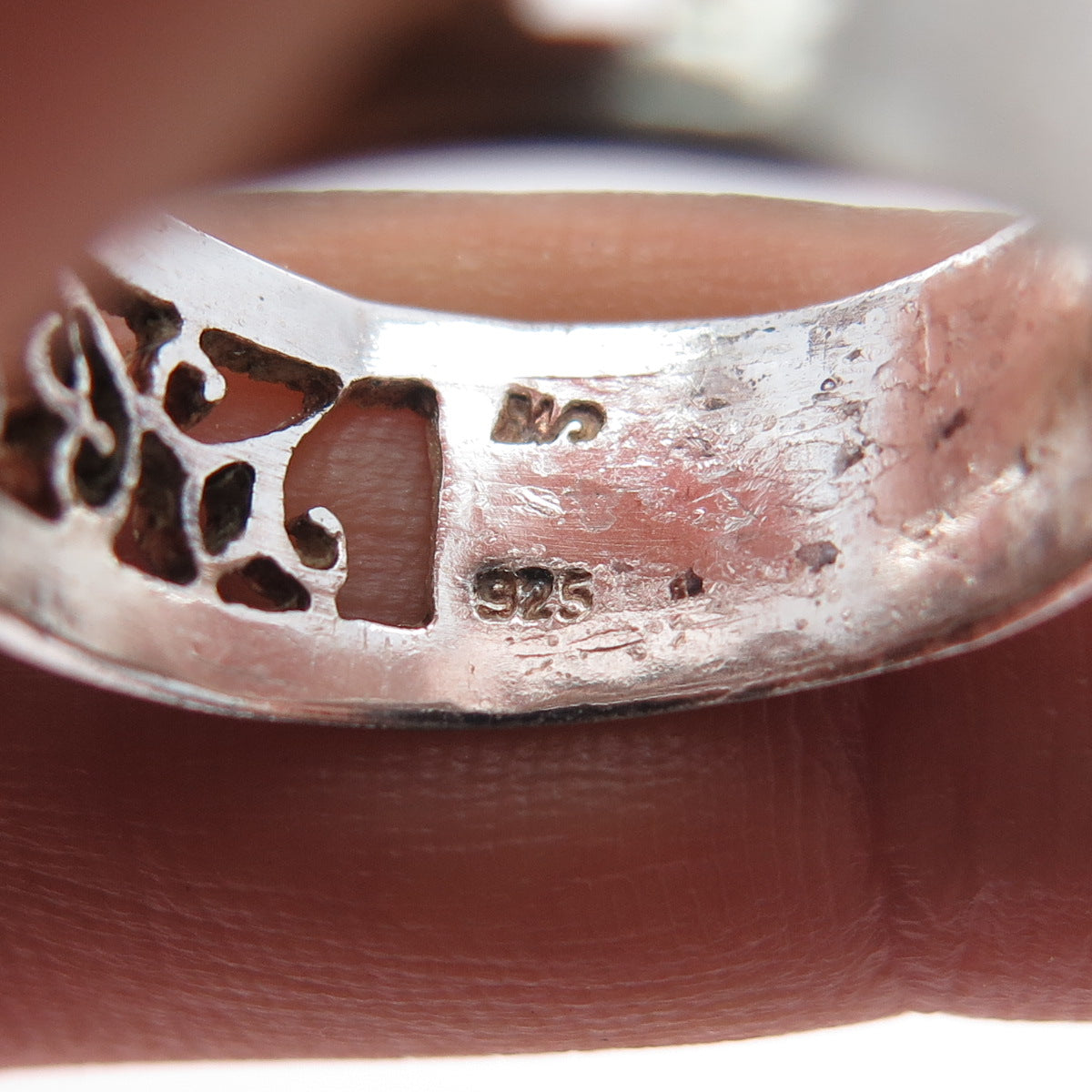 CHARLES WINSTON 925 Sterling Silver Vintage Swirl Ring Size 8.25