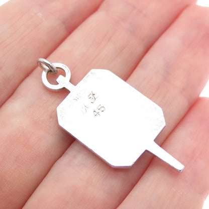 925 Sterling Silver Antique 1945 The Lawrencian Club Charm Pendant