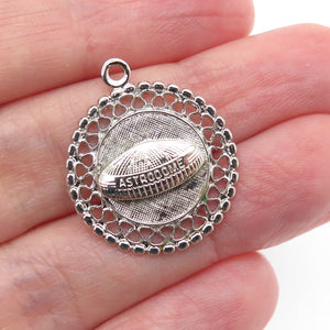 FRENCH & FRANKLIN 925 Sterling Silver Vintage Astrodome Minimalist Charm Pendant