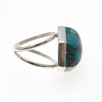 JAY KinG DESERT ROSE Sterling Silver Vintage Real Mohave Turquoise Ring Size 9