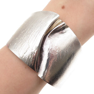 Bjorn Weckstrom Lapponia Sterling Vintage 1973 Finland Modernist Bracelet 6.75"