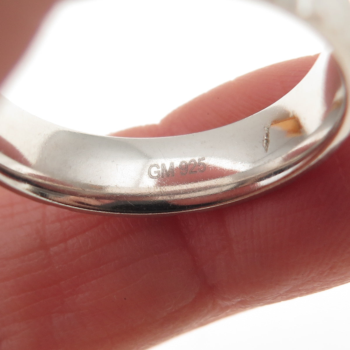 925 Sterling Silver Textured Band Ring Size 10.25
