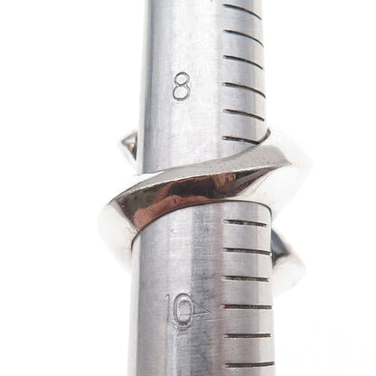 Bayanihan 925 Sterling Silver Vintage Modernist Oxidized Statement Ring Size 9