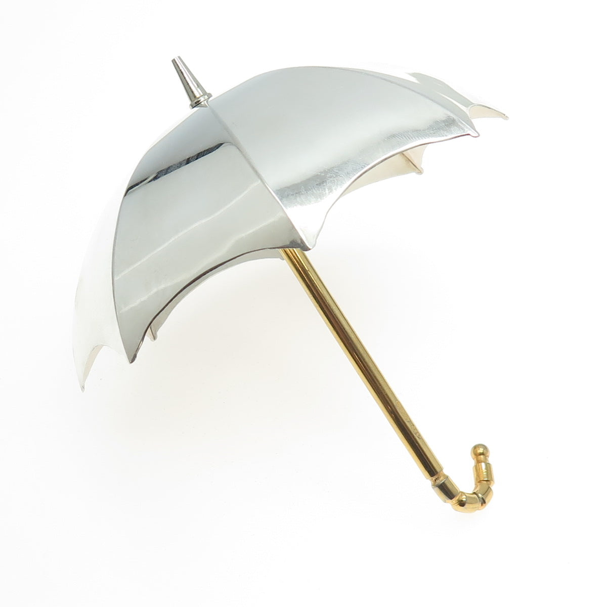 800 Silver 2-Tone Vintage Italy Umbrella Miniature