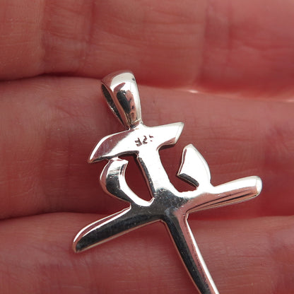 925 Sterling Silver Vintage Chinese Zodiac Ox Symbol Charm Pendant