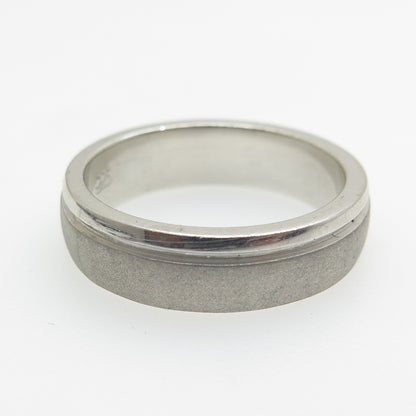 925 Sterling Silver Modernist Band Ring Size 8