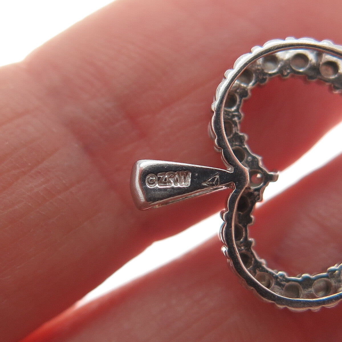 925 Sterling Silver Real Diamond Accent Heart Minimalist Charm Pendant